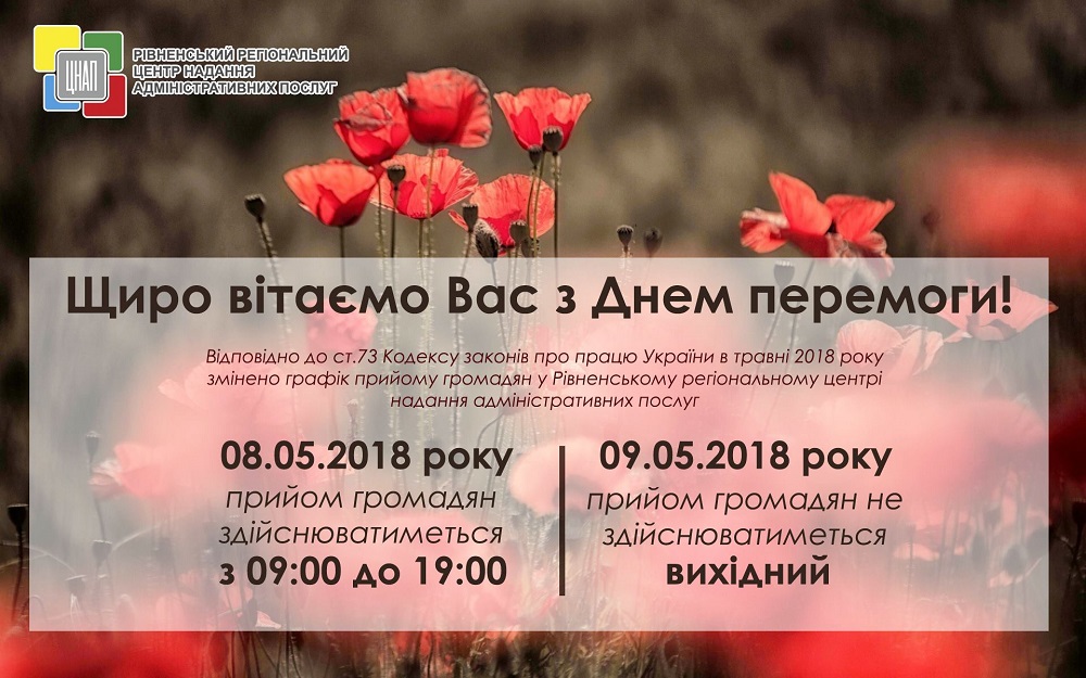 Щиро вітаємо Вас з Днем перемоги!
