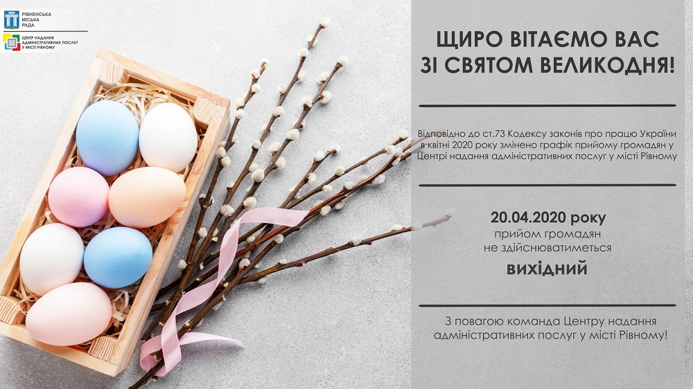 Щиро вітаємо Вас зі святом Великодня!