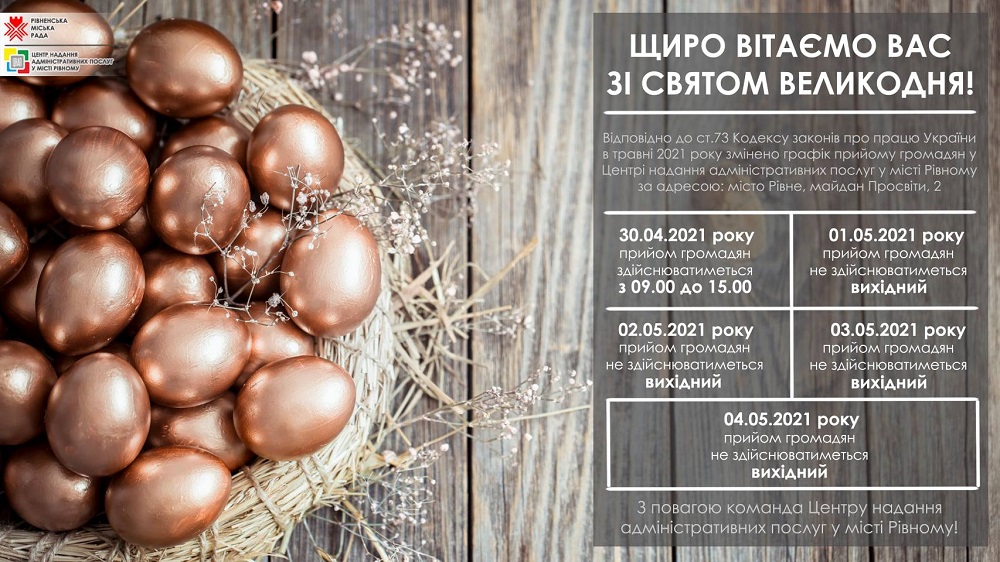 Щиро вітаємо Вас зі святом Великодня!
