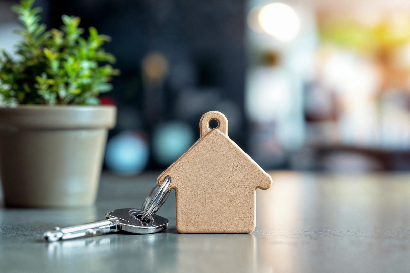 Дерев'яна модель будинку світло-коричневого кольору